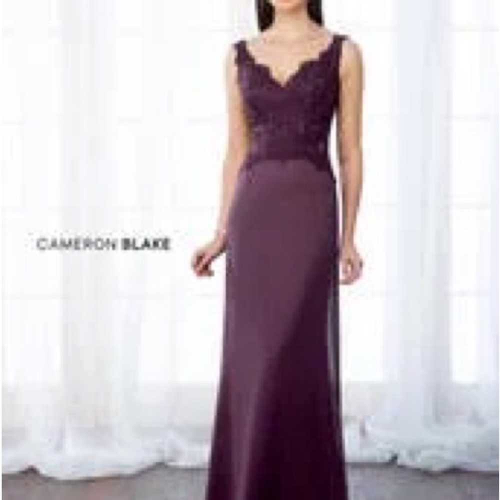 Cameron Blake purple gown